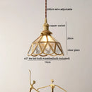 DecorBites™ Glass Copper LED Pendant Lamp for Dining Room, Nordic Modern Hanging Light Fixtures
