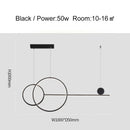 DecorBites™ Linear Ring Chandelier | LED Kitchen Island Dining Room Lighting Fixtures