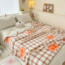 DecorBites™ Cozy Milk Velvet Blanket: Cute Pattern, Warm, Multi-Functional Sofa & Travel Shawl