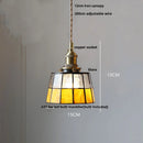 DecorBites™ Brass LED Pendant Light with Adjustable Glass & Wood Hang Lamp