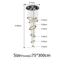 DecorBites™ Crystal Rings Chandelier: Modern Luxury Staircase Lighting Fixture
