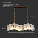 DecorBites™ Cloudy Glass Chandeliers: Modern LED Lustre Indoor Lighting for Living Room Décor