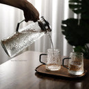 DecorBites™ Gray Amber Water Pitcher with Handle: Large-capacity Heat-resistant Tea Pot & Juice Jug