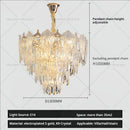DecorBites™ French Crystal Chandelier Cream Wind Lighting Elegant Luxury Lights