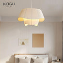 DecorBites™ Cream Fabric Chandelier: Retro Nordic Attic Light for Bedroom, Living Room, Dining Room