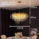 DecorBites™ Crystal Branch Chandelier for Living Bedroom Decoration LED Pendant Light
