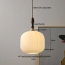 Hammered gray glass led pendant lamps for living room lighting