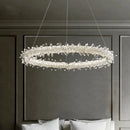 DecorBites™ Luxe Crystal Pendant Light - Dimmable LED Art Deco Circle Lamp