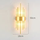 DecorBites™ Gold Crystal Glass Wall Sconce Light Fixture for Luxury Bedroom Decor