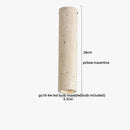DecorBites™ Japan Style LED Ceiling Light Yellow Travertine Stone Wood Base Bedroom Luminaire.