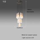 DecorBites™ Elegant White Glass Cup Chandeliers for Luxe Living Room