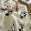 DecorBites™ Kawaii Panda Jacquard Throw Blanket