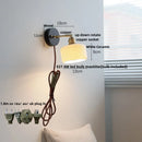 DecorBites™ Copper LED Wall Lights Pull Chain Switch Modern Bedside Lamp