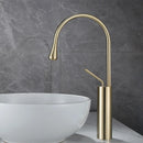 DecorBites™ Brushed Gold Basin Faucet Hot Cold Black Sink Kitchen Swivel Water Crane