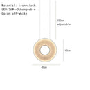 DecorBites™ Dix Heures Round Fabric LED Pendant Light for Parlor, Hotel, and Dining Room