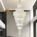 DecorBites™ Crystal Staircase Chandelier: Luxury European Style for Villa Living Room