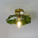 DecorBites™ Green Glass LED Ceiling Lamp for Home Living Room and Hallway Lighting