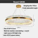 DecorBites™ Crystal LED Ring Chandelier: Modern Home Lighting Fixture