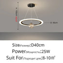 DecorBites™ Circle Ring Pendant Light Chandelier Modern Living Room Bedroom Lamps Ceiling Luminaire