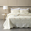 DecorBites™ Gold Embroidery Cotton Bohemia Quilt Set - 3PCS Coverlet & Pillowcase