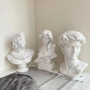 DecorBites™ David Statue Head Sculpture Mini Gypsum Resin Art Craft Home Decor