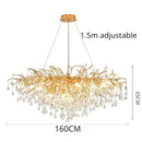 DecorBites™ Crystal Branch Chandelier | Indoor Luxury Gloss Light for Living & Dining Room