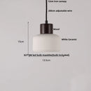DecorBites™ Ceramic Wood Pendant Lamp LED Hanging Light Fixture for Modern Home Decor