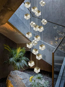 DecorBites™ Crystal Modern Chandelier for Living Room Luxury Loft LED Lighting Staircase Chandelier