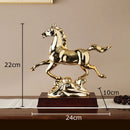 DecorBites™ Golden Horse Mascot Resin Statue Artwork for Aesthetic Room Decor