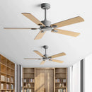 DecorBites™ 56" Industrial Style Black Ceiling Fan with Remote Control for Indoor Rooms