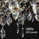 DecorBites™ Crystal Suspension Pendant Light: Elegant Chandelier for Dining Room, Living Room, Kitchen