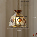 DecorBites™ Brass LED Pendant Light with Adjustable Glass & Wood Hang Lamp
