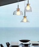 DecorBites™ Clear Glass Pendant Lamp with LED Lights for Home Decor