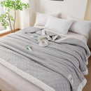 DecorBites™ Knitted Waffle Summer Quilt: Soft, Breathable, Cooling, Machine Washable, Thin & Skin-friendly