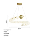 Modern gold led chandelier necklace lighting for dining room