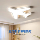 DecorBites™ Kids Bedroom Ceiling Lamp Full Spectrum Eye Protection Cream Wind Airplane Theme