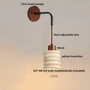 DecorBites™ LED White Glass Wall Light Fixture Modern Pull Chain Switch Bedside Sconce