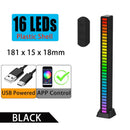 Sleek rainbow sound control light bar set for living room entertainment