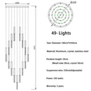 DecorBites™ Crystal LED Chandelier for Staircase & Living Room