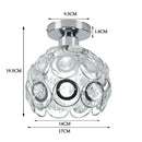 DecorBites™ Glass Crystal LED Ceiling Chandelier for Home Decor