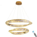 DecorBites™ Crystal LED Chandelier for Home Dining Room Kitchen Gold Lustres