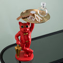 DecorBites™ Bulldog Resin Statue Tray: Home Decor Sculpture Figurine Study Room Ornament