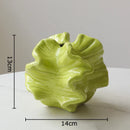 DecorBites™ Green Ceramic Vase: Unique Plant Pot for Stylish Room Decor