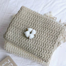 DecorBites™ Geometric Knit Sofa Blanket with Tassel - Dust-Proof Bedspread and Leisure Throw
