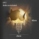 DecorBites™ Crystal Tassles LED Pendant Chandelier | Modern Luxury Living Room Ceiling Light