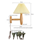 DecorBites™ Cream PVC LED Wall Lamps Japanese Walnut Wood Applique Murale