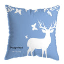 DecorBites™ Geometric Deer Print Pillowcase 45x45cm - Yellow Home Decor