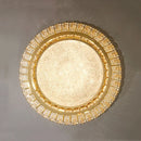 DecorBites™ Gold Crystal Ceiling Light: Nordic Modern Round Lighting Fixture for Bedroom and Restaurant