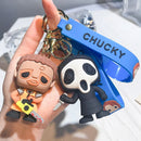 Hot Scary Movie Ghost Baby Keychains Halloween Dolls Horror Child's Chucky Pendants PVC Figures Toy Key Chain Gift