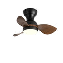 DecorBites™ 22" Modern Black Ceiling Fan Light with DC Remote Control & LED - Bedroom and Restaurant Use